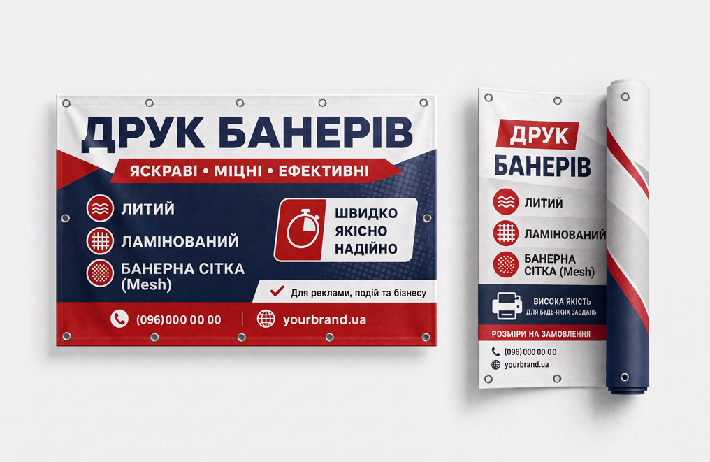 Приклад друку та обробки рекламних банерів